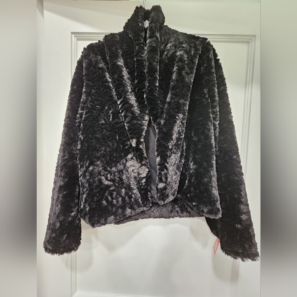 Target Women's Plush Black Teddy Jacket